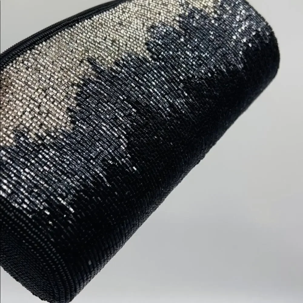 Stunning Imperial Fashion vintage hombre fully beaded evening clutch